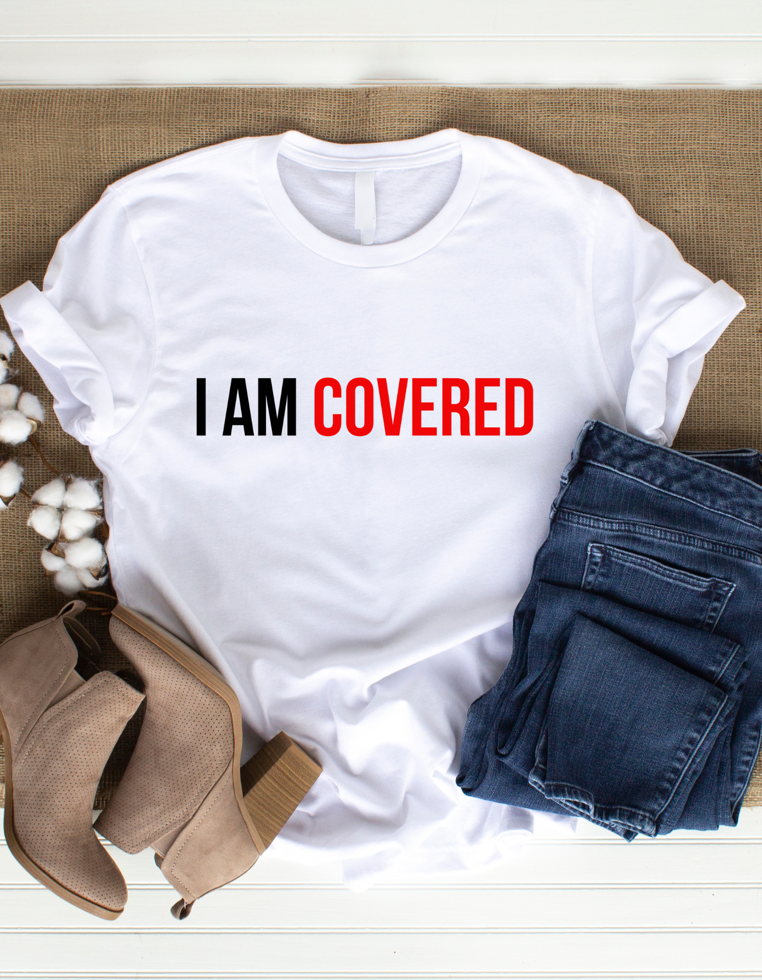 Unisex Short Sleeve T Shirt I am covered
